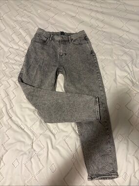 GAP Gray High-Rise Straight Jeans